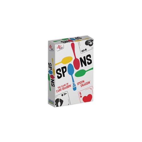 Spoons Games, Card Games for Kids - Spoons Game, Deck of Cards, Fun Family Games for Kids and Adults, Playing Cards, Game Night, Travel Games, 3-5 Multi-Player Card Game, Games for Adults, Ages 7+