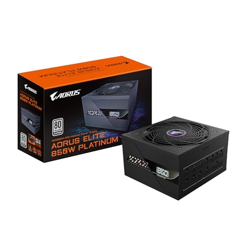 (-31%) GIGABYTE AORUS Elite P850W Netzteil - PCIe 5.0, 80 Plus Platinum, Vollmodulares Design, 120mm Lüfter, ATX 3.0-kompatibel, EU-Stecker