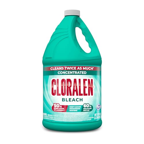 Cloralen Advanced Concentrated Household Cleaning Liquid Bleach - 121 fl oz - 3-in-1 Multipurpose Cleaner for Laundry, Bathroom & Kitchen - 50% More Loads