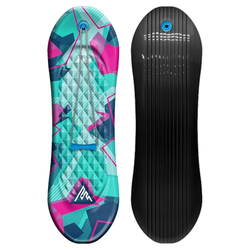 Premium Foam Snowboard Sled Camo Turquoise Pink