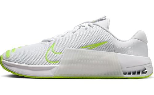 Nike Metcon 9 Men's Workout Shoes (DZ2617-104, White/White/Volt) Size 10