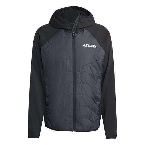 (-36%) adidas Men's Terrex Multi CLIMAWARM Insulated Hybrid Hooded Jacket, Black, L