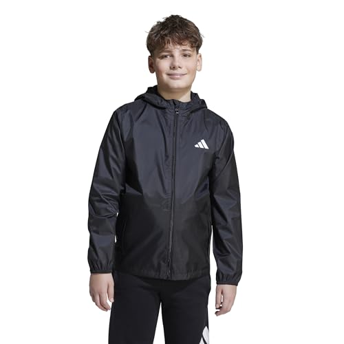 (-37%) adidas Unisex Kinder Rain Coat, Black, 9-10 Years