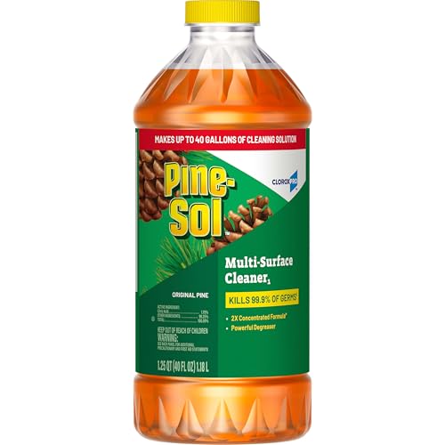 Pine Sol Multi-Surface Cleaner, CloroxPro, 2X Concentrated Formula, All-Purpose Cleaner, Original Pine, 40 Fluid Ounces