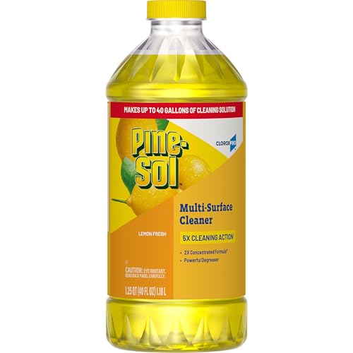 Pine Sol Multi-Surface Cleaner, CloroxPro, 2x Concentrated Formula, All-Purpose Cleaner, Lemon Fresh, 40 Fluid Ounces