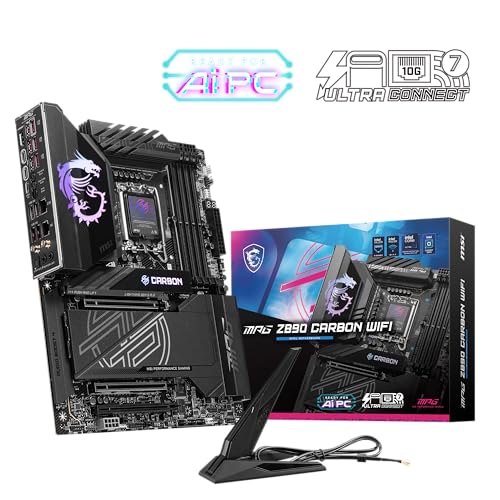 MSI MPG Z890 Carbon WiFi Gaming Motherboard (Support Core Ultra Series 2 Intel Processors, LGA 1851, DDR5
