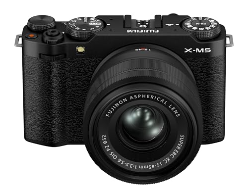 Fujifilm X-M5 Mirrorless Digital Camera XC15-45mmF3.5-5.6 OIS PZ Lens Kit - Black