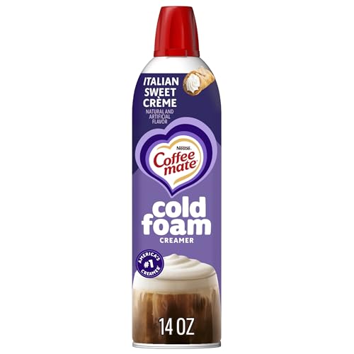 Coffee mate Italian Sweet Crème Flavored Cold Foam Creamer, Non-Dairy Creamer, Cold Foam Coffee Creamer, Flavored Creamer, 50 Servings
