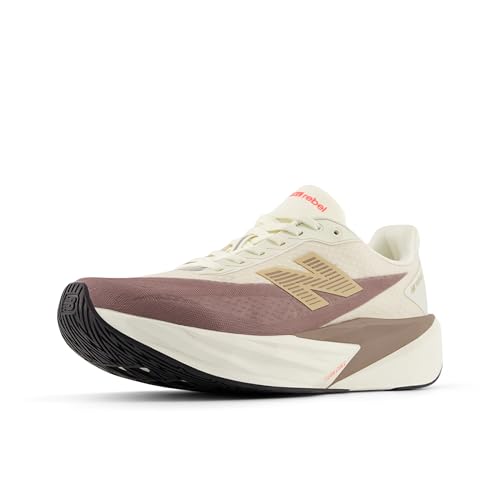 New Balance Women's FuelCell Rebel V5 Running Shoe, Angora/Earth Shadow/Sea Salt, 9.5