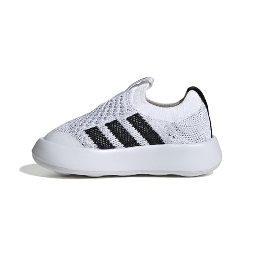 adidas Unisex-Baby Bubblecomfy, White/Black/White, 7.5
