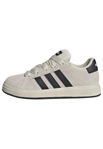 adidas Grand Court 00s Sneaker, Wonder White/Black/White, 3 US Unisex Little Kid