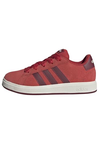 adidas Grand Court 00s Sneaker, Off White/White/Black, 11.5 US Unisex Little Kid