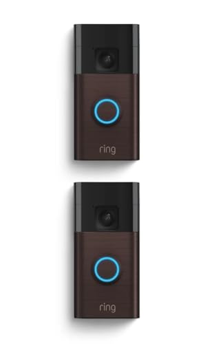 Ring Battery Doorbell, Home or business security with Head-to-Toe video, Live View with Two-Way Talk, and Motion Detection & Alerts, 2-pack, Venetian Bronze
