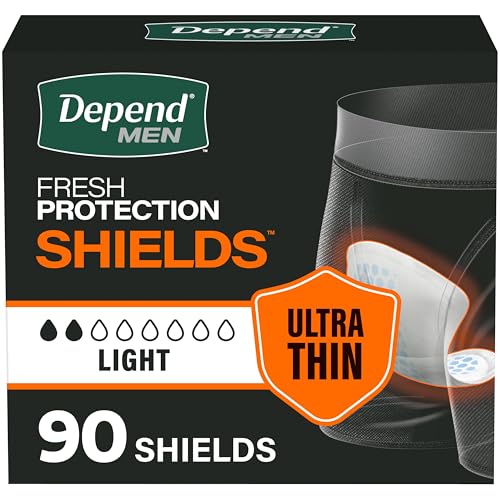 Shields Incontinence Pads For Men Light Absorbency 90 Count Packaging