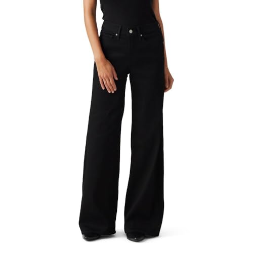 Levi's Women's 318 Shaping Wide-Leg Jeans (Also Available in Plus), (New) Soft Black, 30