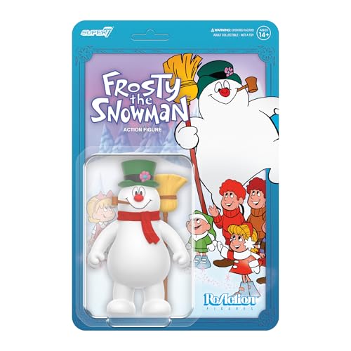 Super7 Frosty The Snowman - 3.75" Frosty The Snowman Action Figure with Accessory Classic TV Collectibles and Retro Toys