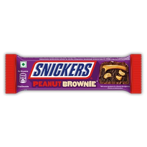 Peanut Brownie Chocolate Bar | Loaded with Brownie, Peanuts & Caramel | Irresistibly Nutty Chocolate Bar | 45g | Pack of 8