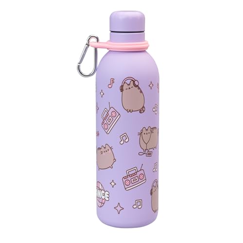 Grupo Erik Pusheen Water Bottle 500ml / 17oz | Hot and Cold Water Bottle Stainless Steel, Thermos Flask, Travel Bottles, Gym Bottle Cute | Pusheen Gifts For Cat Lovers