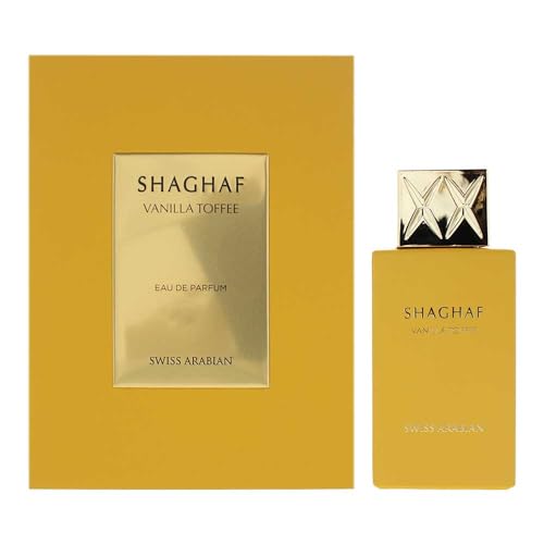 Swiss Arabian Shaghaf Vanilla Toffee - Arabian Perfume for Men and Women - Unisex Eau de Parfum - Dubai Long Lasting Perfume - Travel Size - 2.5 oz
