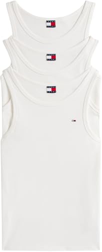 (-67%) Tommy Jeans Herren TJM Xslim 3 Pack Flag Tank EXT Dm0dm21782 Weitere T-Shirts, Multi (Ecru/Ecru/Ecru), XXL