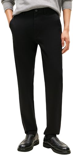 🔥 STARKER PREIS (-53%) Tommy Hilfiger Herren Chino Hose Core Denton Essential Twill Straight Fit, Schwarz (Black), 32W/30L
