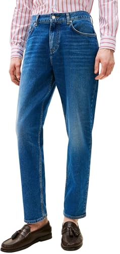 🔥 STARKER PREIS (-58%) Tommy Hilfiger Herren Jeans Hose Tapered Harlem Mid Rise, Blau (Bronson Indigo), 28W/30L