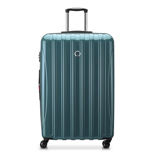 DELSEY PARIS Helium Aero Hardside Expandable Luggage with Spinner Wheels, Metallic Green, Checked-Large 28 Inch Checked-Large 28 Inch Metallic Green