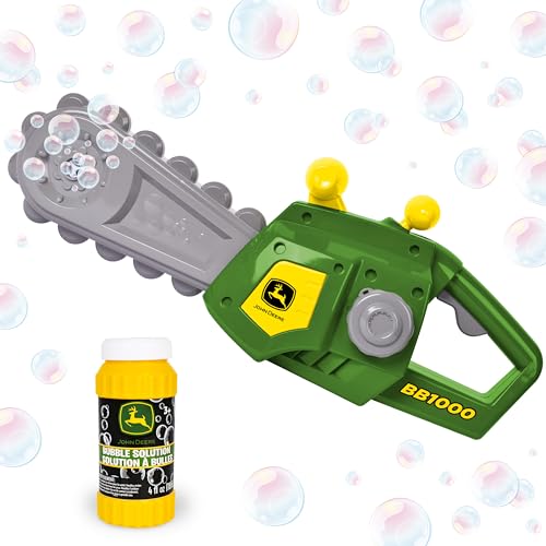 John Deere Power Tools Chainsaw Toy, Construction Tool with Lights and Sounds, Pretend Play Toy for Boys