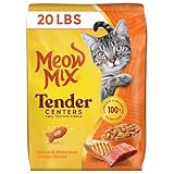 Meow Mix Tender Centers, Salmon & White Meat Chicken Flavors, Dry Cat Food, 20 lb. Bag