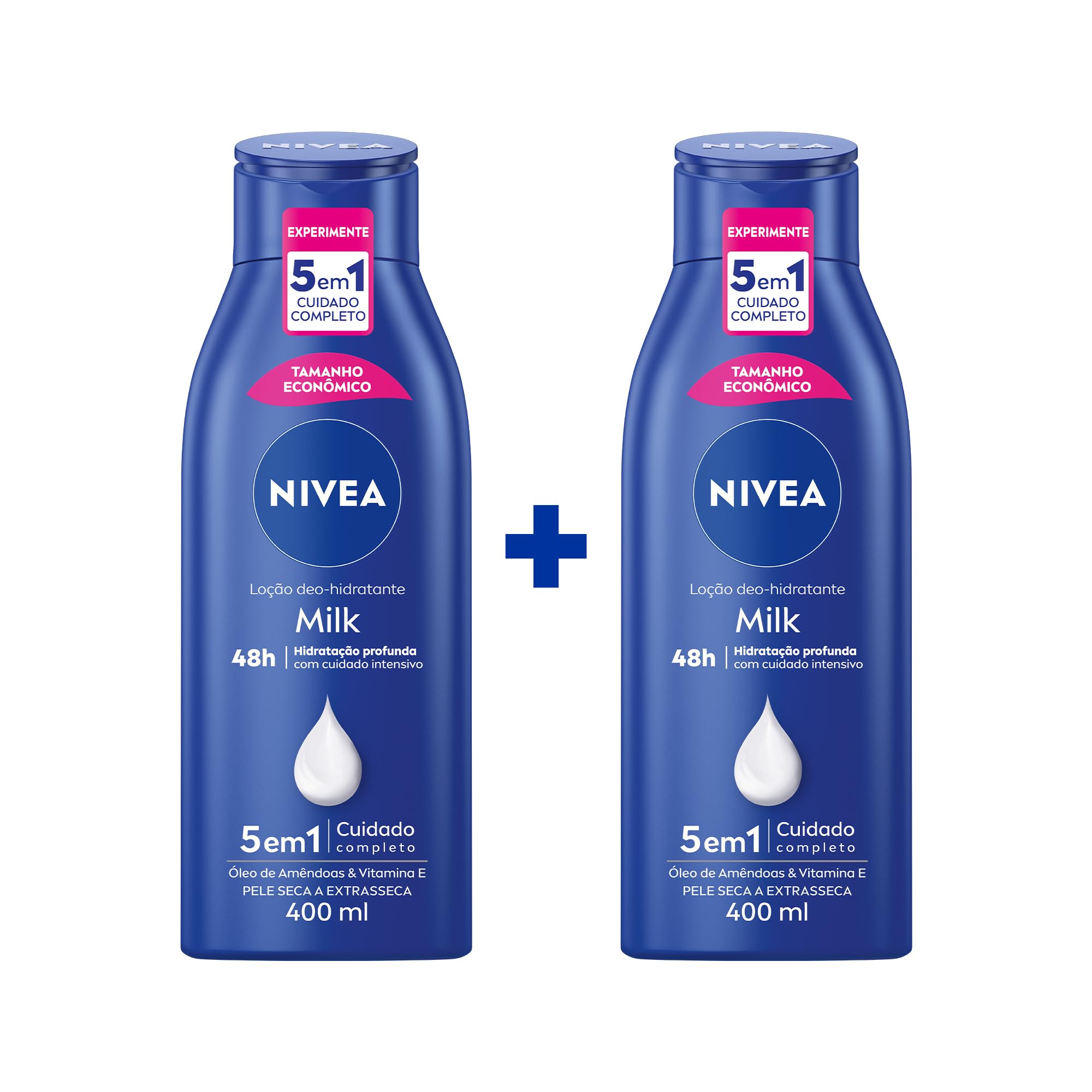 Kit Loção Hidratante Corporal Nivea Milk 400ml - 2 unidades
