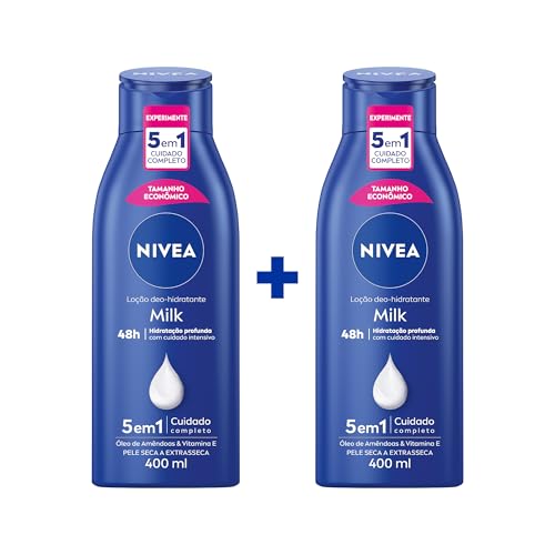 NIVEA Kit Loção Hidratante Milk Pele Seca a Extrasseca 400ml (2 unidades)
