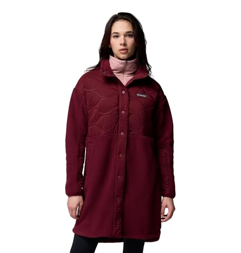 Columbia Womens Cloud Point Long Fleece, Rich Wine, Medium