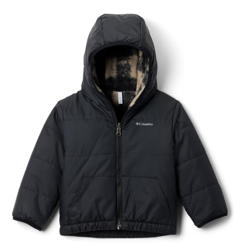 Columbia Youth Double Trouble III Jacket, Black/Chalk Omblur Tonal, 4T