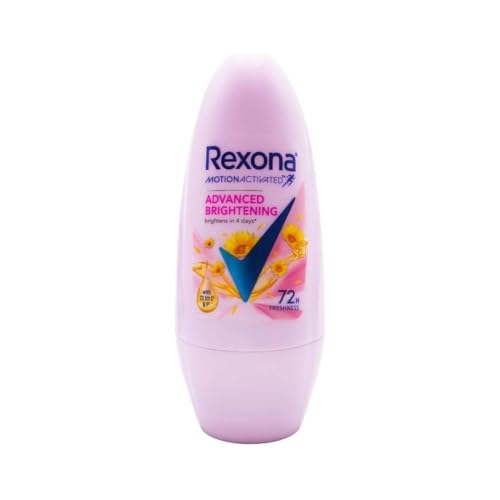 Rexona Advanced Brightening Roll On Motion Activated Deodorant for Women | 72-Hour Freshness | 45 ML