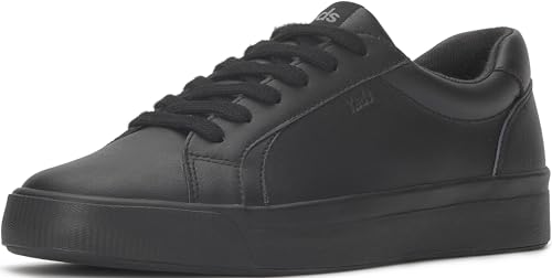 Keds Pursuit Lace Up Fashion Sneaker, Black, 10