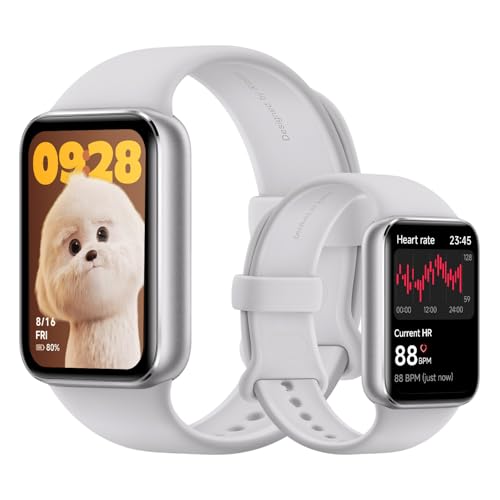XIAOMI Smart Band 9 Pro Pulseira de atividade, autonomia de até 21 dias, ecrã AMOLED de 1,74" com taxa de atualização de 60 Hz, 5ATM, App Mi Fitness, prata (versão ES)