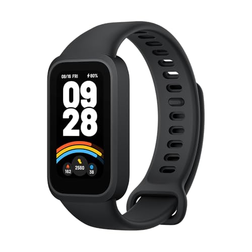 Xiaomi Smart Band 9 Active para plan de fuerza minimalista con mancuernas y banco