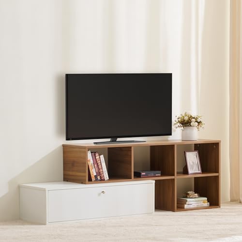 Helios Nolan TV Unit | Engineered Wood | Teak | 1 Year Warranty
