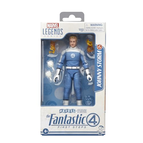 Marvel Legends Series Johnny Storm, The Fantastic Four: First Steps Movie Collectible 6 Inch Action Figure Toy