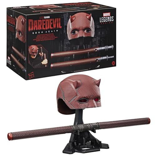 Marvel Legends Series Daredevil: Born Again Premium Roleplay Mask and Billy Club, Collectibles for Adults