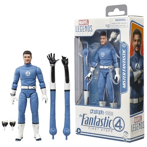 Marvel Legends Series Mister Fantastic, The Fantastic Four: First Steps Movie, Reed Richards Collectible 6 Inch Action Figure Toy