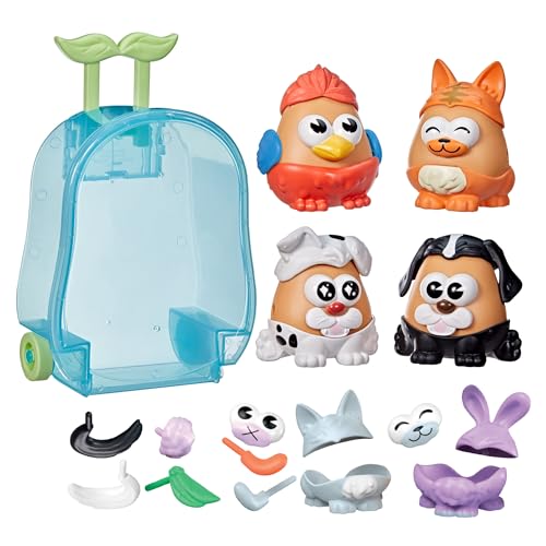 POTATO HEAD Pet-Tato Tots, Pet-Themed Set with 31 Parts and Pieces Plus Rolling Carry Case, Toddler and Preschool Toys for Girls and Boys 2 and Up (Amazon Exclusive)