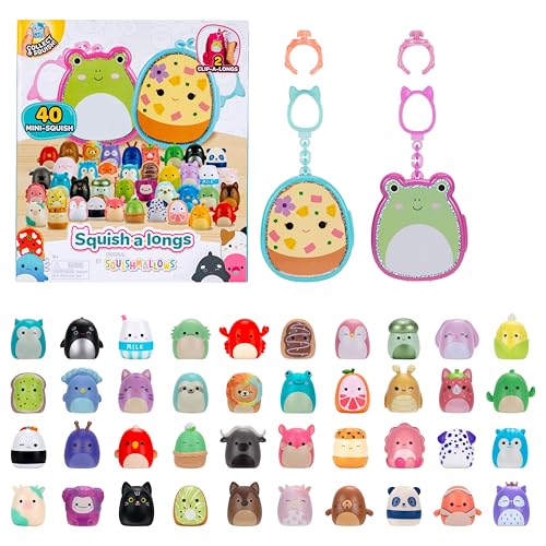 Squish-a-longs Multipack – Includes 2 Clip-a-Longs and 40 Mini-Squish