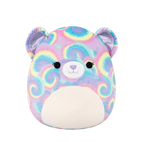 Squishmallows Original 12in Jonessa The Purple Psychedelic Tie-Dye Bear – Official Jazwares Plush (Medium-Sized)