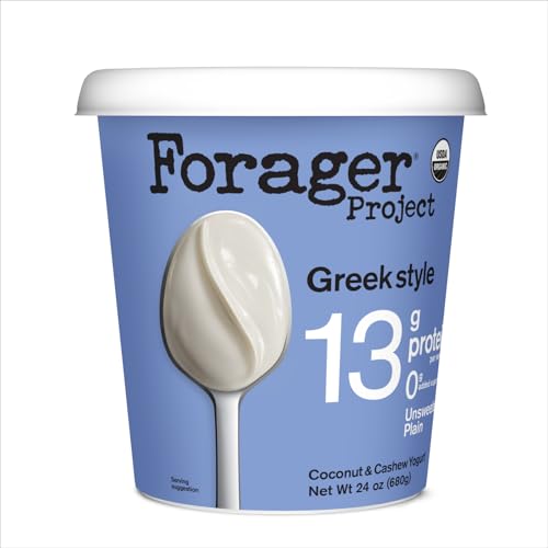 Forager Project Organic Greek-Style Cashew & Coconut Milk Yogurt, Unsweetened Plain, 24 Ounces