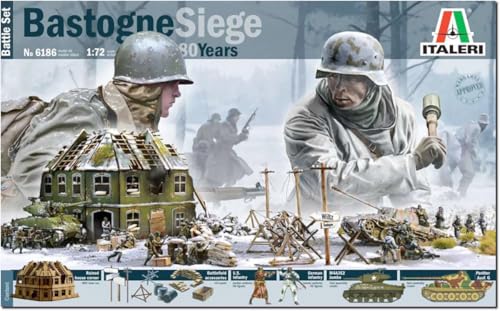 ITALERI IT6186 1/72 WW2 Battle of Bastogne, 80th Anniversary Scene Set, Plastic Model