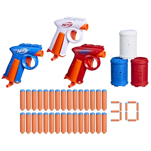 Nerf N Series Backyard Triple Pack, Includes 3 Flex Blasters, 3 Targets, 30 N1 Darts, Ages 8+ (Amazon Exclusive)