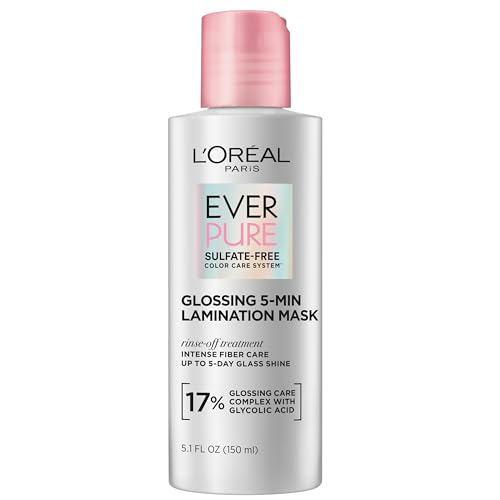 �️L'Oreal Paris Sulfate Free Glossing Lamination Hair Mask, 5.1 Fl Oz