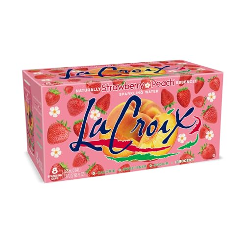 LaCroix Sparkling Water, Strawberry Peach, 12 Fl Oz (pack of 8)