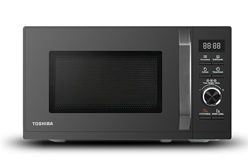 (-27%) Toshiba MW3-AG20PE(BK) Mikrowellen mit Grill 20L 3-in-1 Mikrowellenherd, Chef-Abtauung, Mikrowelle, Grill, Kombi, 5 Leistungsstufen, 8 Automatikprogrammen, Einfacher Reinigung, Schwarz